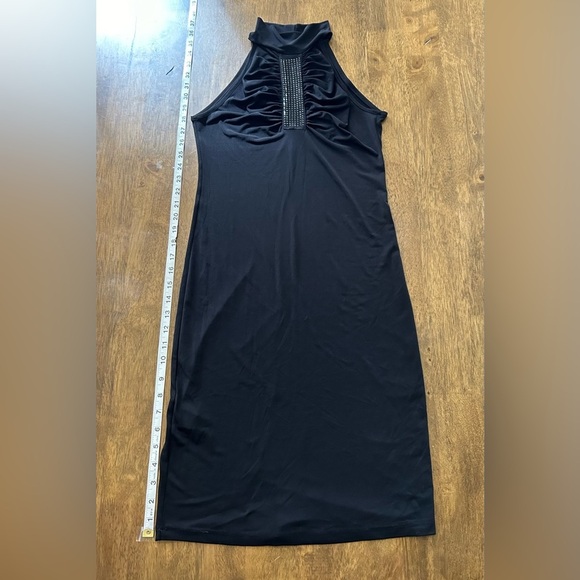 Chic European Black Halter Mini Dress Size 38 - Picture 2 of 8